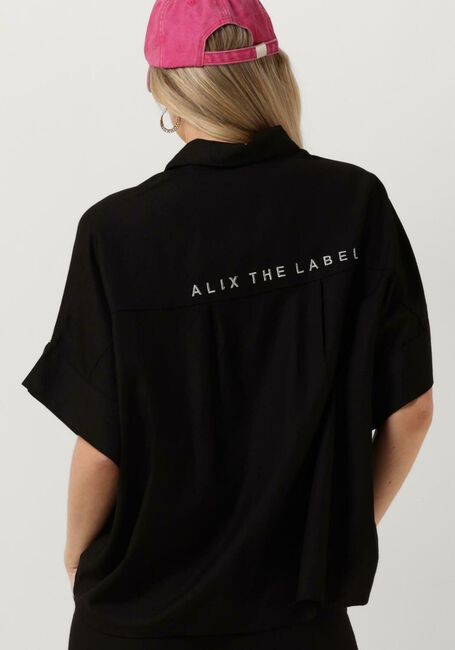 Schwarze ALIX THE LABEL Blusen LADIES WOVEN LINEN OVERSIZED BLOUSE - large
