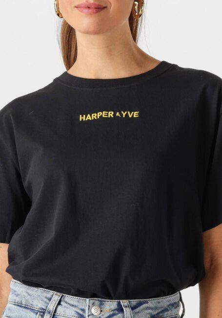 Schwarze HARPER & YVE T-shirt EMBRACE-SS - large