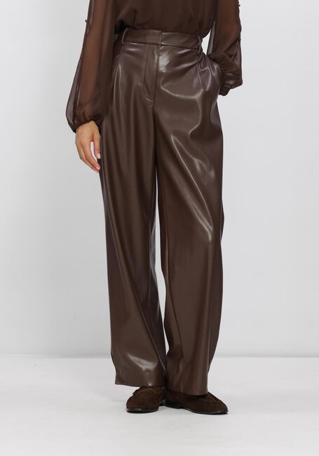 Braune DANTE6 Weite Hose MINORA FAUX LEATHER BARREL PANTS - large
