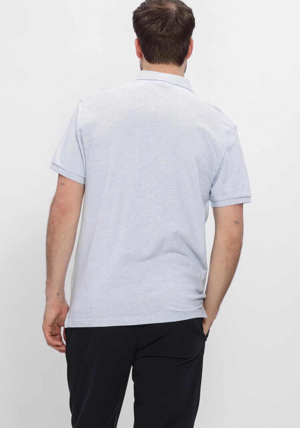 Hellblau PROFUOMO Polo-Shirt POLO SS BASIS PIQUE - large