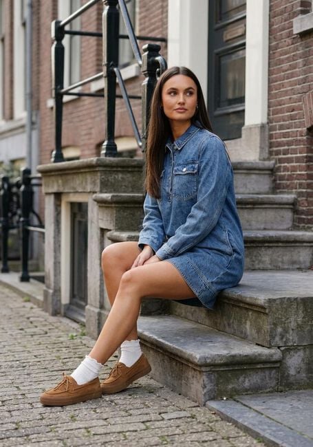 Blaue TOMMY JEANS Minikleid TJW PULLOVER DENIM DRESS - large