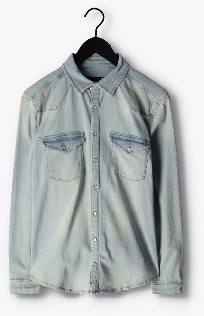Hellblau PUREWHITE Overshirt DENIM SHIRT WITH PRESSBUTTONS AND POCKETS ON CHEST - large