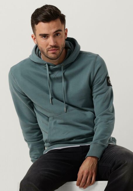 Blaue CALVIN KLEIN Sweatshirt BADGE HOODIE - large