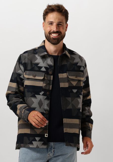 Blaue ANERKJENDT Overshirt AKOSCAR BIG SIZE INKA - large