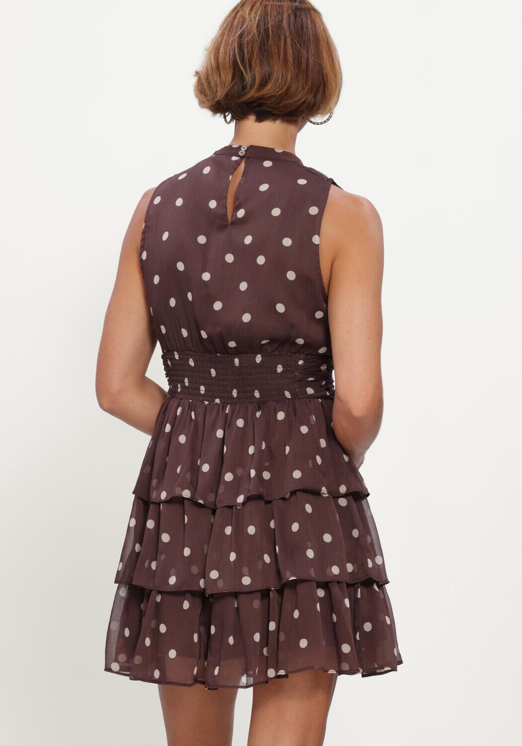 Braune NOTRE-V Kleider MAY BIG DOT DRESS - large