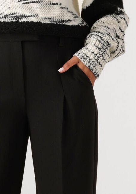 Schwarze ANOTHER LABEL Weite Hose MOORE PLEATED PANTS - large