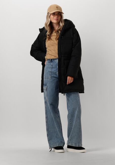 Schwarze TOMMY JEANS Wattierte Jack TJW MIDI VAIL PUFFER - large