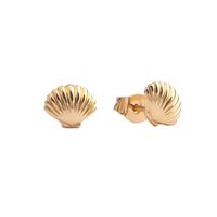 Goldfarbene ATLITW STUDIO Ohrringe PARADE EARRINGS SEA SHELL - medium