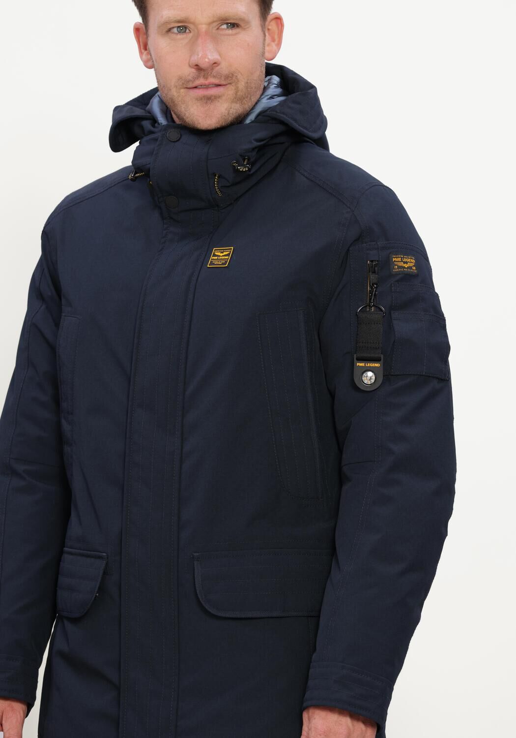 Dunkelblau PME LEGEND Wattierte Jack SEMI LONG JACKET ROCK-PACK - large
