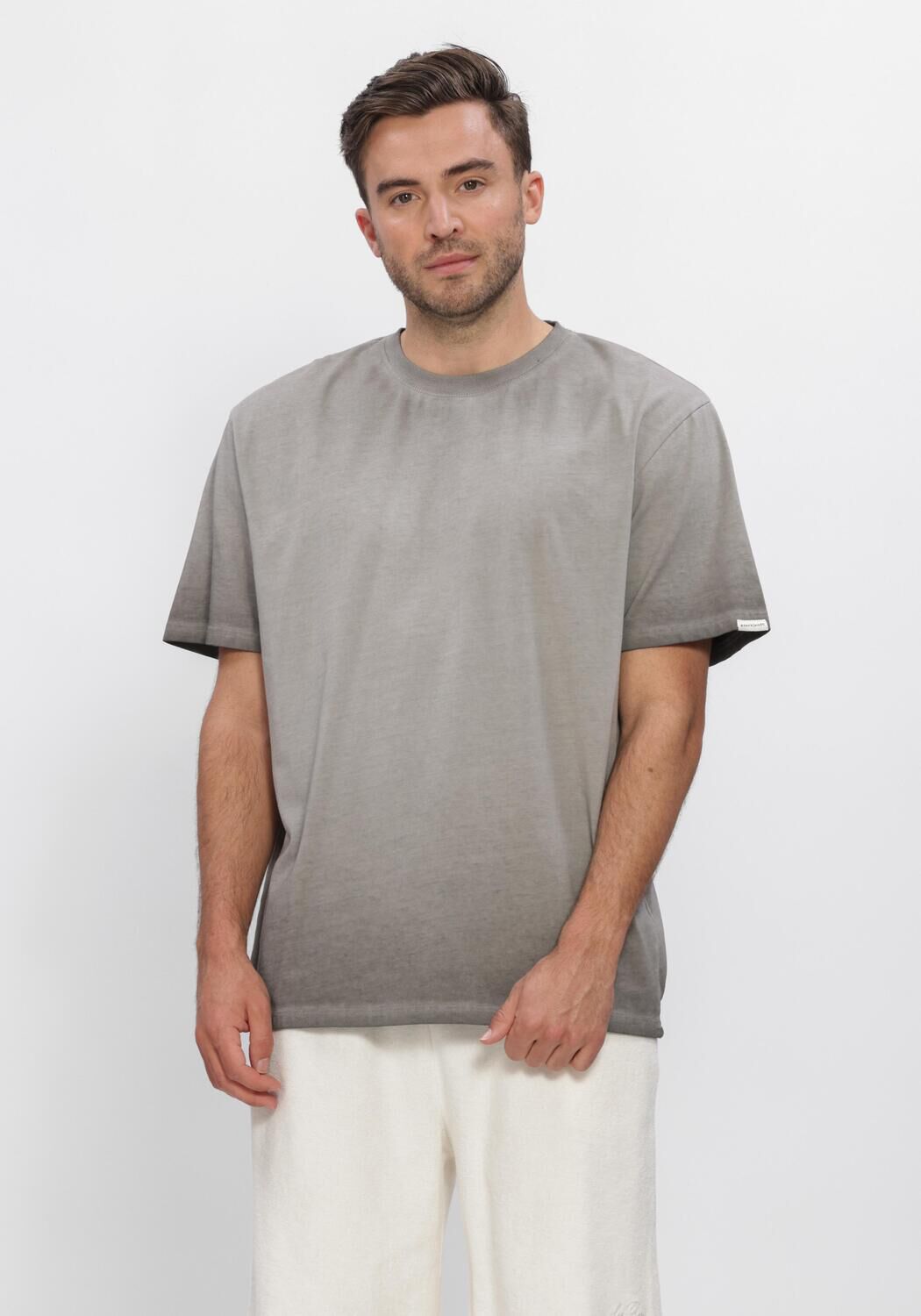 Graue ANERKJENDT T-shirt AKVILLADS WASHED TEE - large