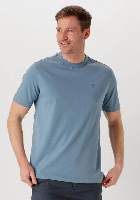 Blaue CAST IRON T-shirt SHORT SLEEVE R-NECK REGULAR FIT INTERLOCK - large