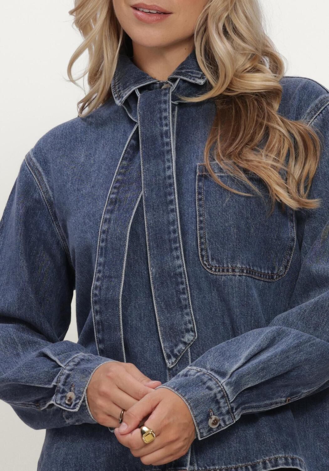 Dunkelblau OBJECT Tops & T-shirts OBJROSIE L/S RE SHIRT NOOS - large