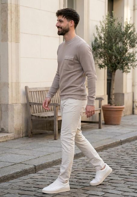 Beige GENTI Pullover P9155-1257 - large