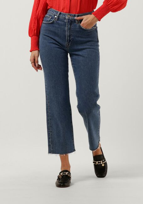 Blaue 7 FOR ALL MANKIND Straight leg jeans LOGAN STOVEPIPE BLAZE WITH RAW CUT HEM - large