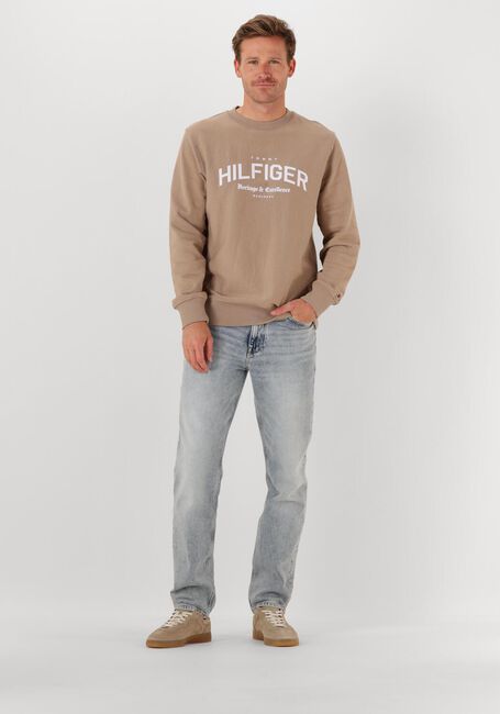 Beige TOMMY HILFIGER Sweatshirt HILFIGER ARCH CREW NECK - large