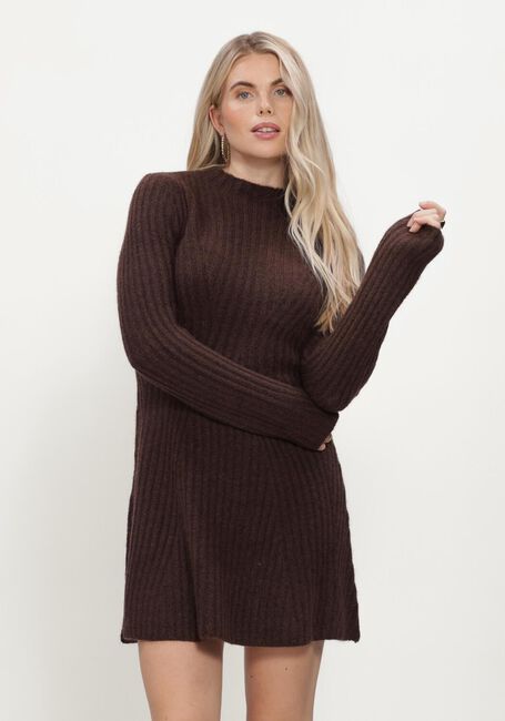 Braune Y.A.S. Minikleid YASDOLLY LS KNIT DRESS - large