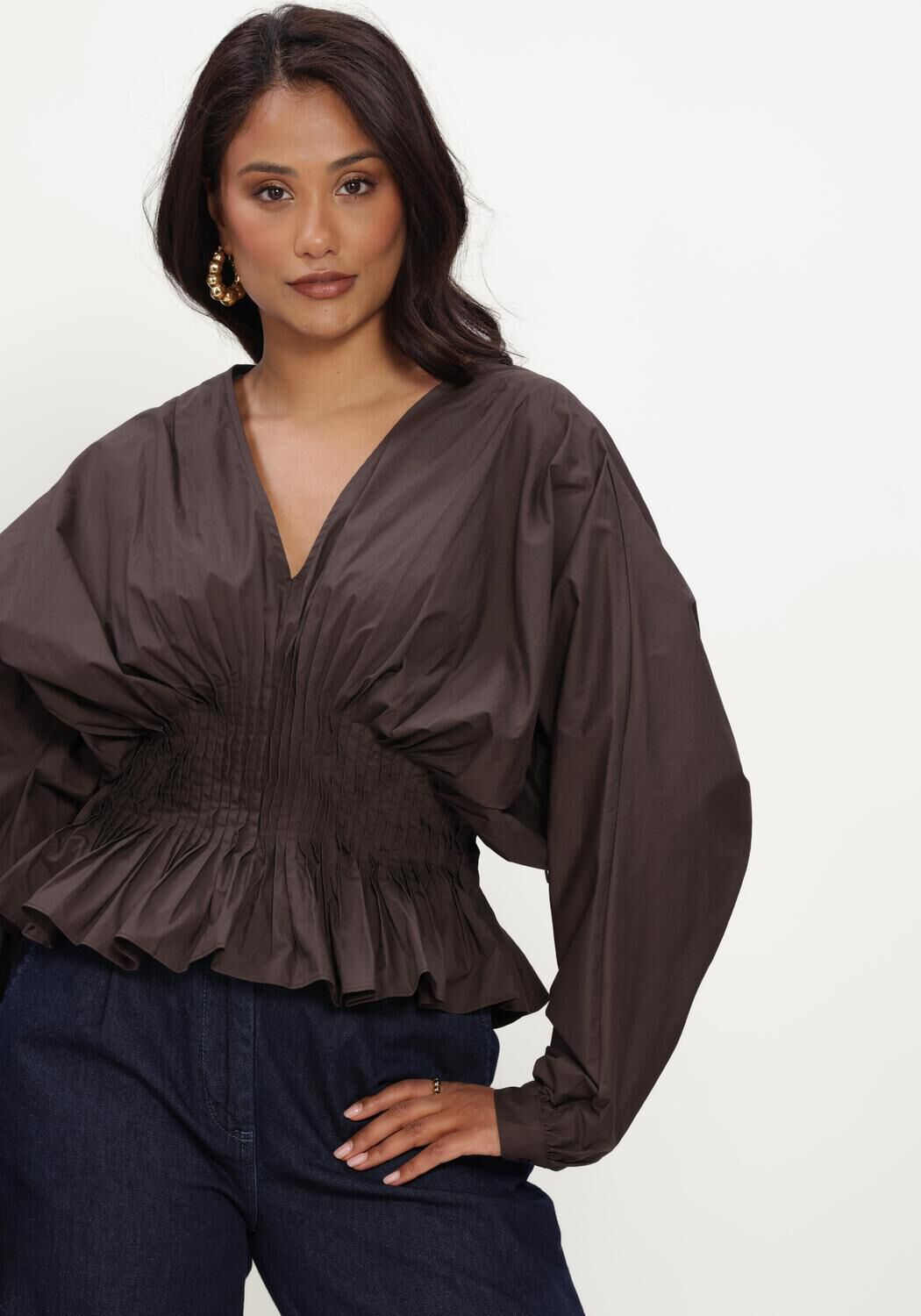 Braune COPENHAGEN MUSE Blusen CMPOPLIN-BLOUSE - large