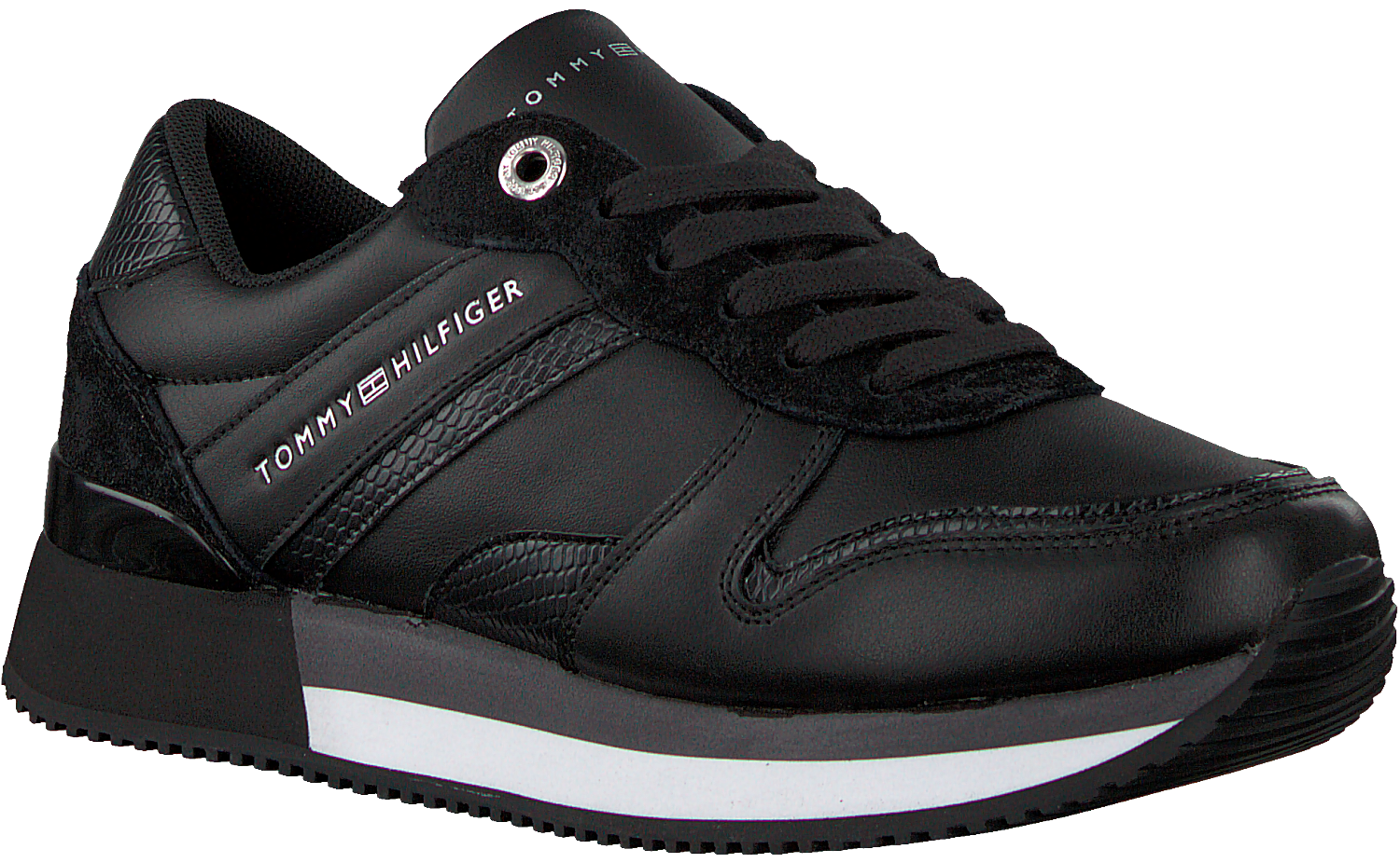tommy hilfiger platform sneakers black