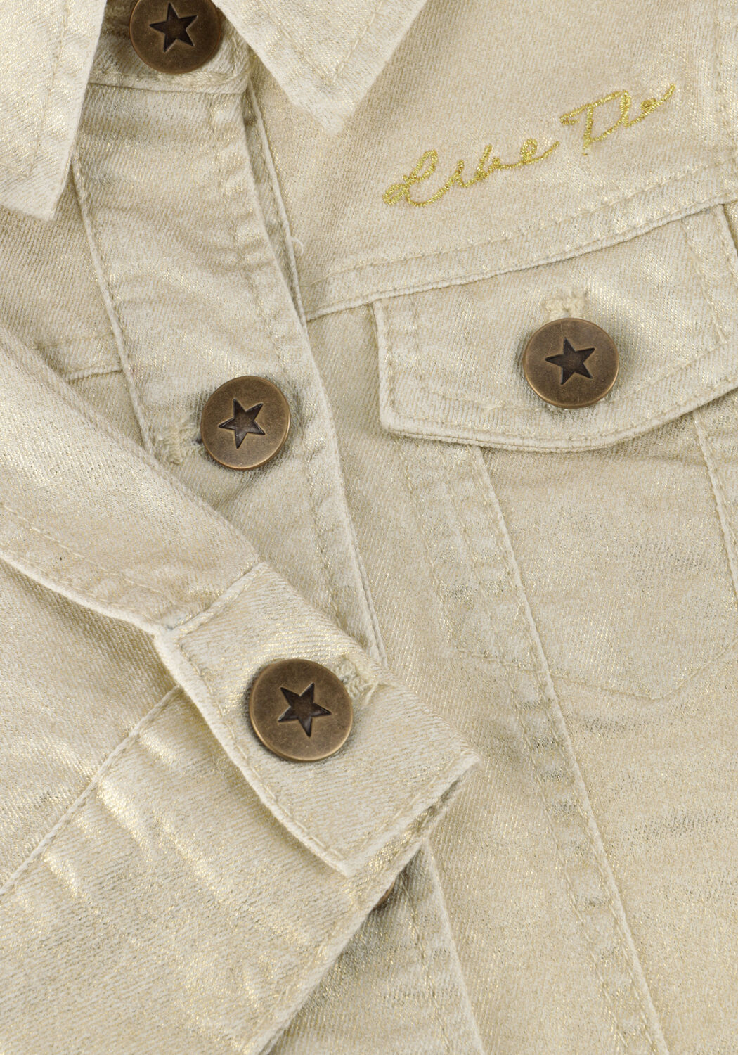 Goldfarbene LIKE FLO Jeansjacke FLO DENIM JACKET - large