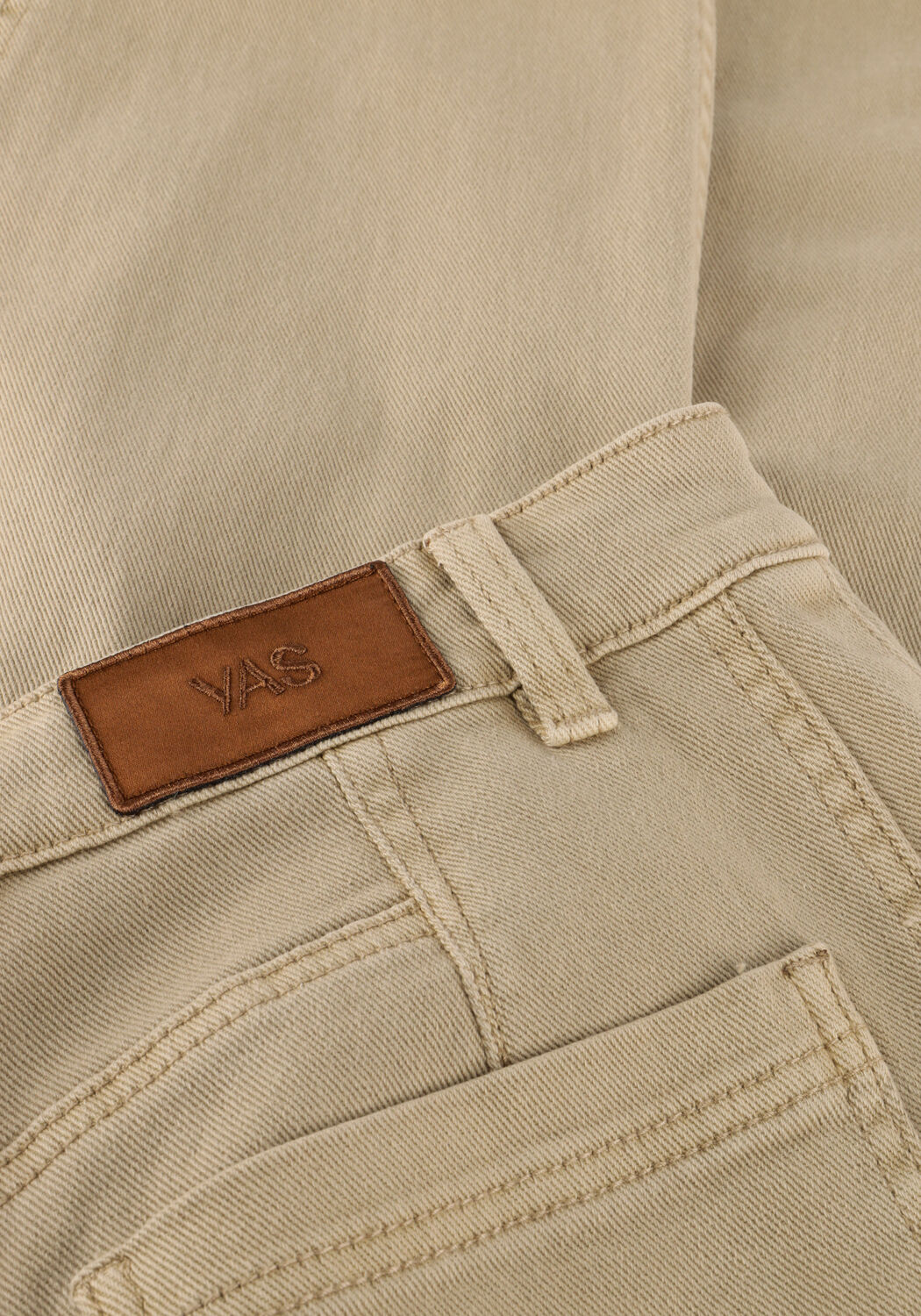 Sand Y.A.S. Wide jeans YASLUA HMW ANKLE DENIM JEANS - large