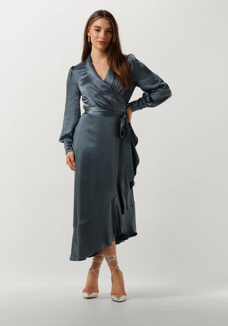 Blaue NOTRE-V Midikleid NV-DORISSA SATIN DRESS - large