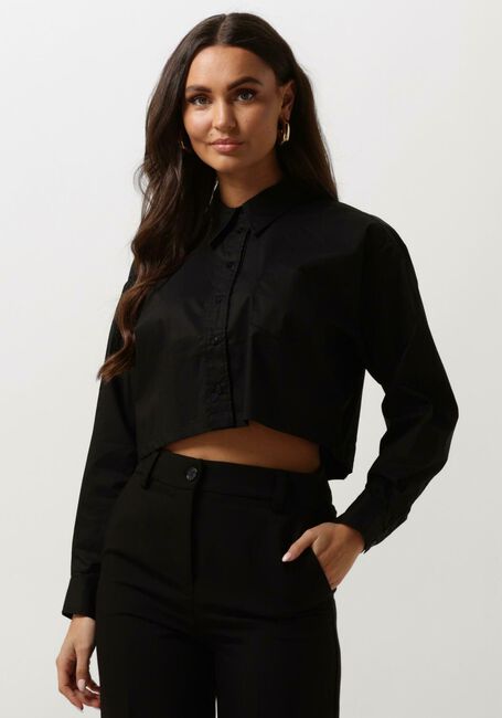 Schwarze CO'COUTURE Bluse COTTON CRISP CROPPED SHIRT - large