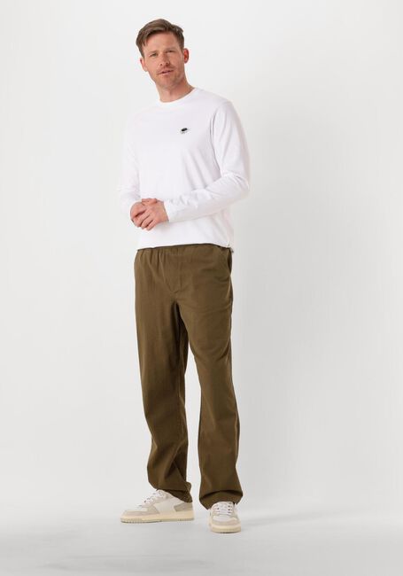 Khaki FORÉT Chino CALM SEERSUCKER PANT - large
