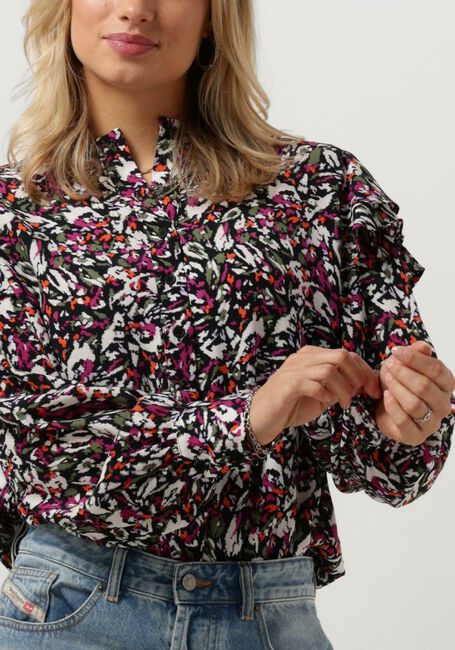 Mehrfarbige/Bunte ALIX THE LABEL Blusen LADIES WOVEN BLURRY FLOWER BLOUSE - large