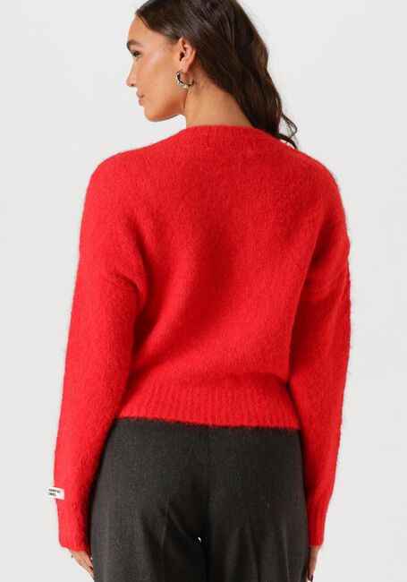 Rote COLOURFUL REBEL Pullover OLIVIA CREWNECK KNITTED SWEATER - large