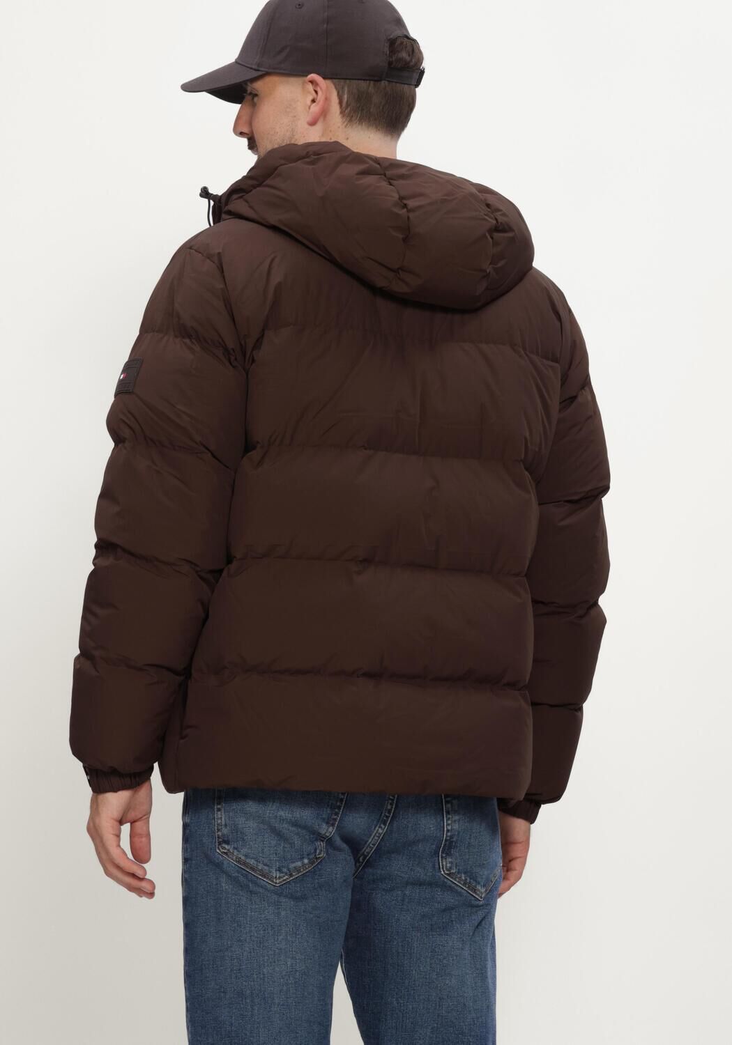 Braune TOMMY HILFIGER Wattierte Jack DOWN HOODED PUFFER JKT - large