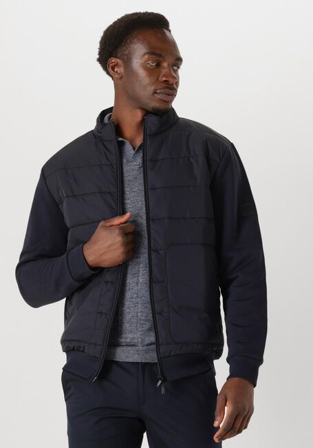 Blaue GENTILUOMO Wattierte Jack CARDIGAN ZIP - large