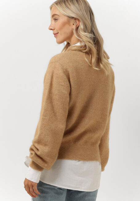 Camelfarbene SECOND FEMALE Pullover BROOK NIT DROP SHOULDER - large