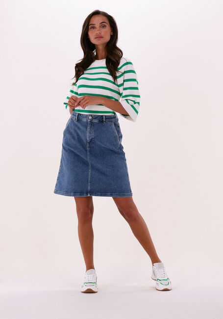 Blaue SELECTED FEMME  SLFRANDI HW SHAD BLUE DENIM SKIRT - large
