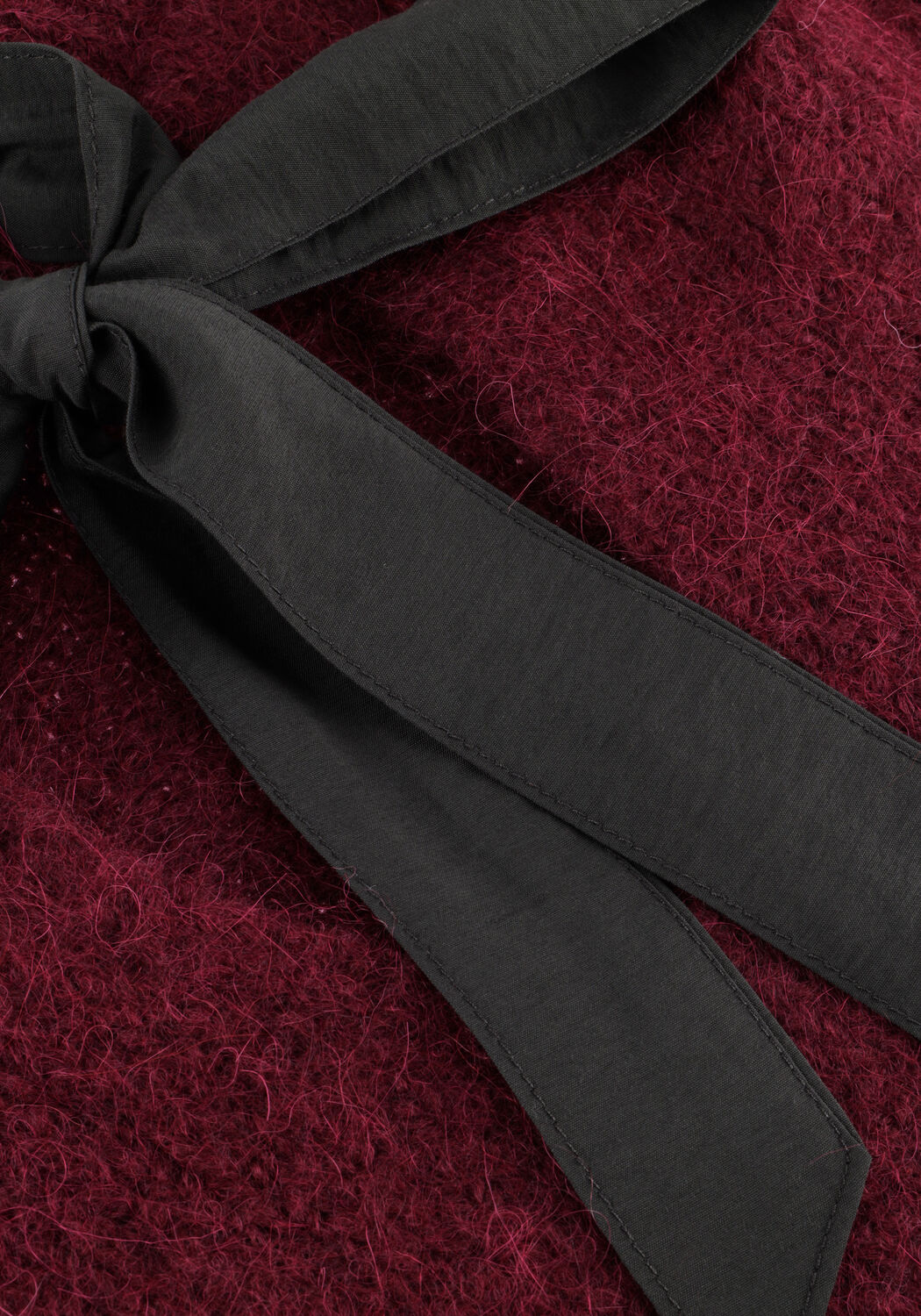 Bordeaux SELECTED WOMEN Pullover SLFGABELLA LS KNIT BOW O-NECK - large