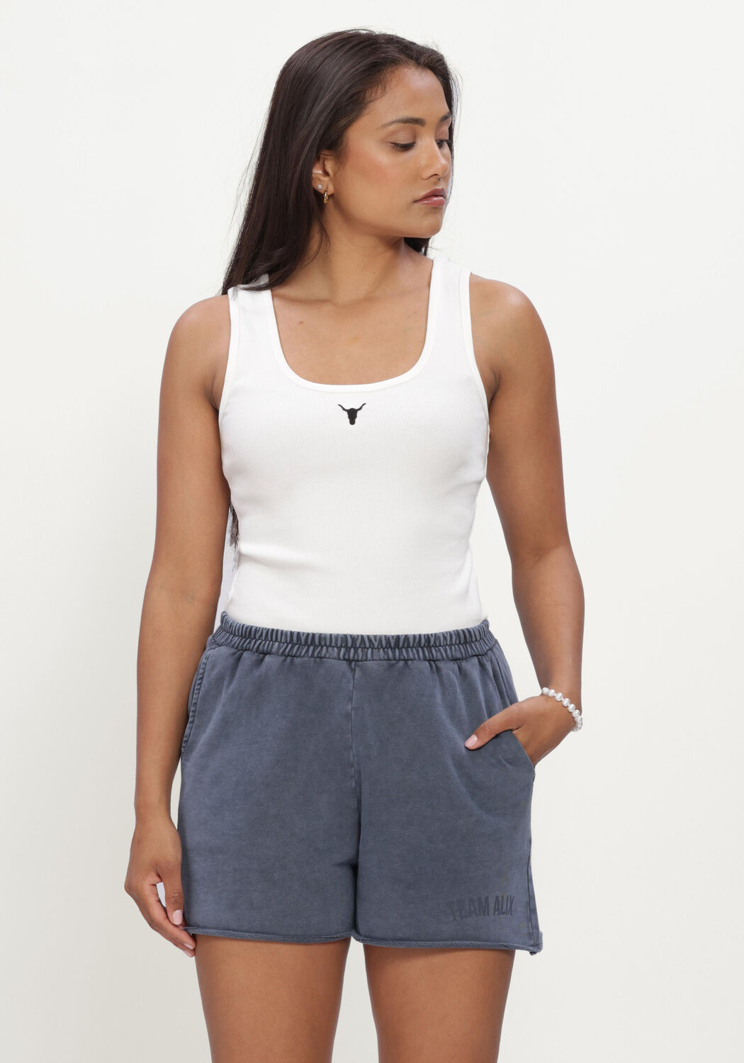 Wei&szlig;e ALIX THE LABEL Tops & T-shirts LADIES KNITTED TANK TOP - large