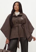Braune LIU JO Schal LOGO - CLOACK/PONCHO - medium