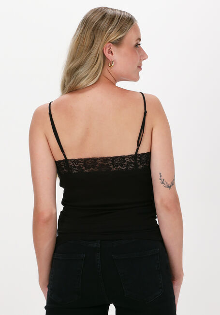 Schwarze SELECTED FEMME Top SLFMIO RIB LACE SINGLET B - NO - large