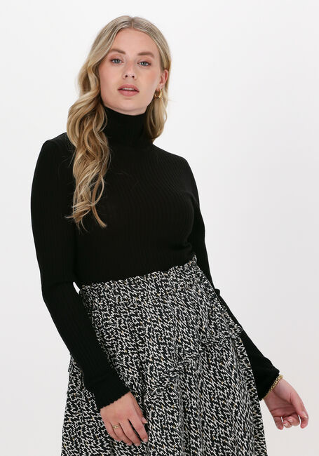 Schwarze SELECTED FEMME Pullover SLFCOSTINA LS KNIT RIB ROLLNEC - large