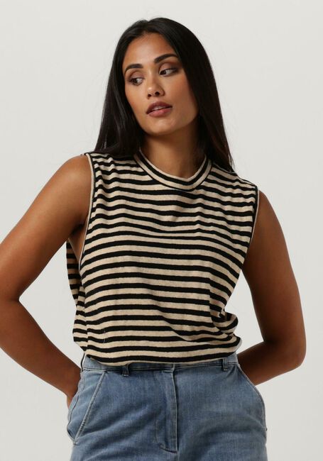 Schwarze PENN & INK Top T-SHIRT STRIPE - large