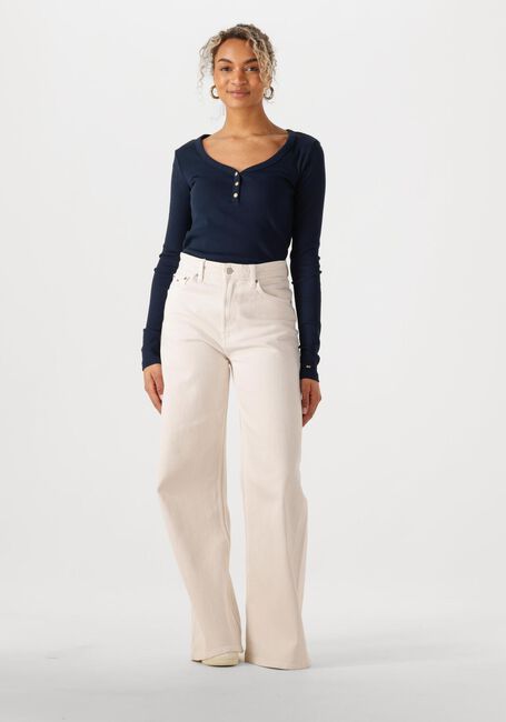 Dunkelblau TOMMY HILFIGER Top SLIM HENLEY GB SCOOP-NK LS - large