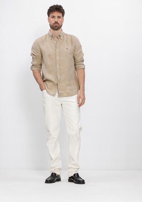 Beige TOMMY HILFIGER Casual-Oberhemd PIGMENT DYED LI SOLID RF SHIRT - large