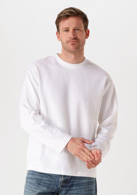 Weiße SELECTED HOMME Pullover SLHLOOSEOSCAR LS O-NECK TEE NOOS - large