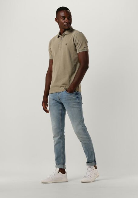 Olive CAST IRON Polo-Shirt SHORT SLEEVE POLO INJECTED COTTON PIQUE - large