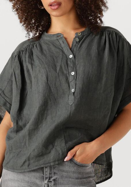Graue BY-BAR Blusen AXEL LINNEN BLOUSE - large