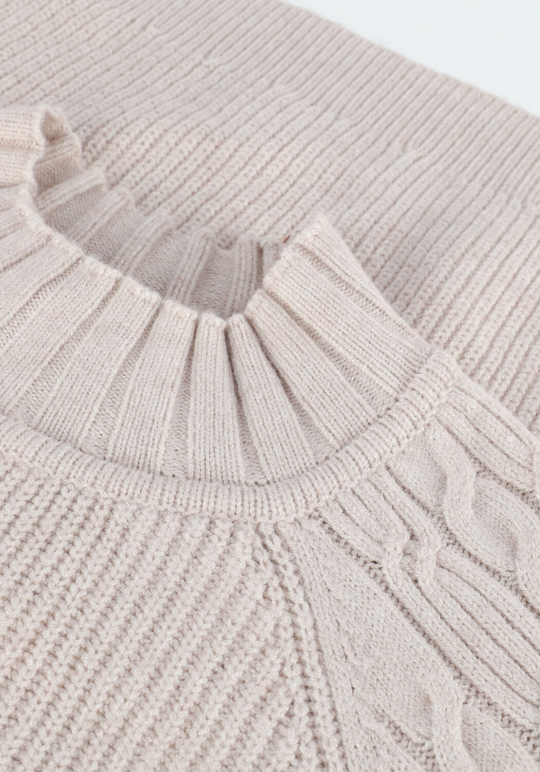 Beige OBJECT Pullover IVY L/S KNIT PULLOVER - large