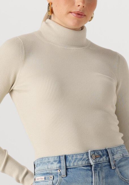Taupe CALVIN KLEIN Rollkragenpullover WOVEN LABEL ROLL NECK - large
