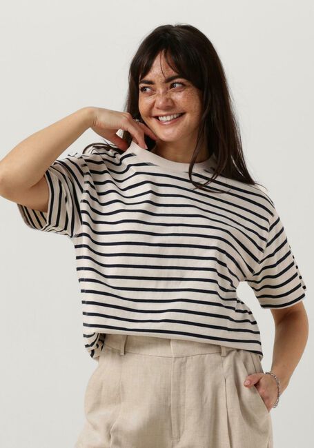 Blaue ENVII T-shirt ENKULLA SS STRIPE 5310 - large