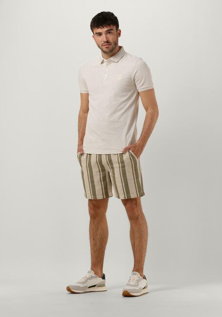 Grüne CAST IRON Kurze Hose CHINO SHORTS LINEN STRIPE - large