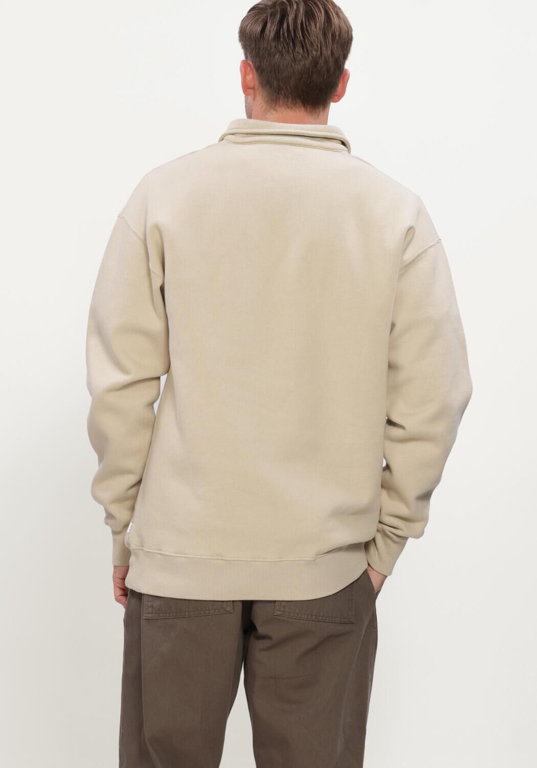 Khaki FOR&Eacute;T Pullover HOOK HALF ZIP - large
