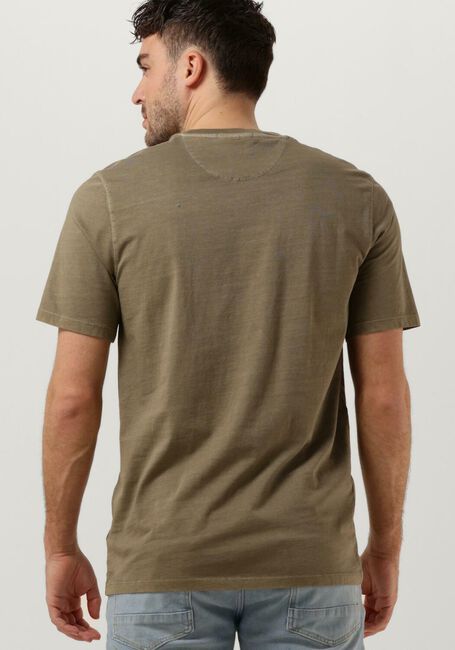 Khaki SCOTCH & SODA T-shirt GARMENT DYE LOGO EMBROIDERY TEE - large